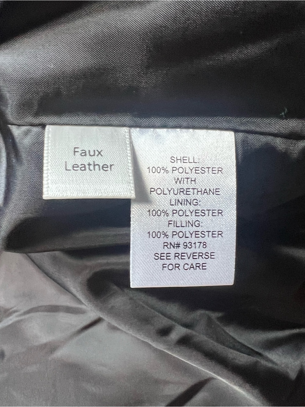 Truth by Republic XS Women's Black Puffer Jacket - Faux Leather Insulated Coat - Picture 8 of 9
